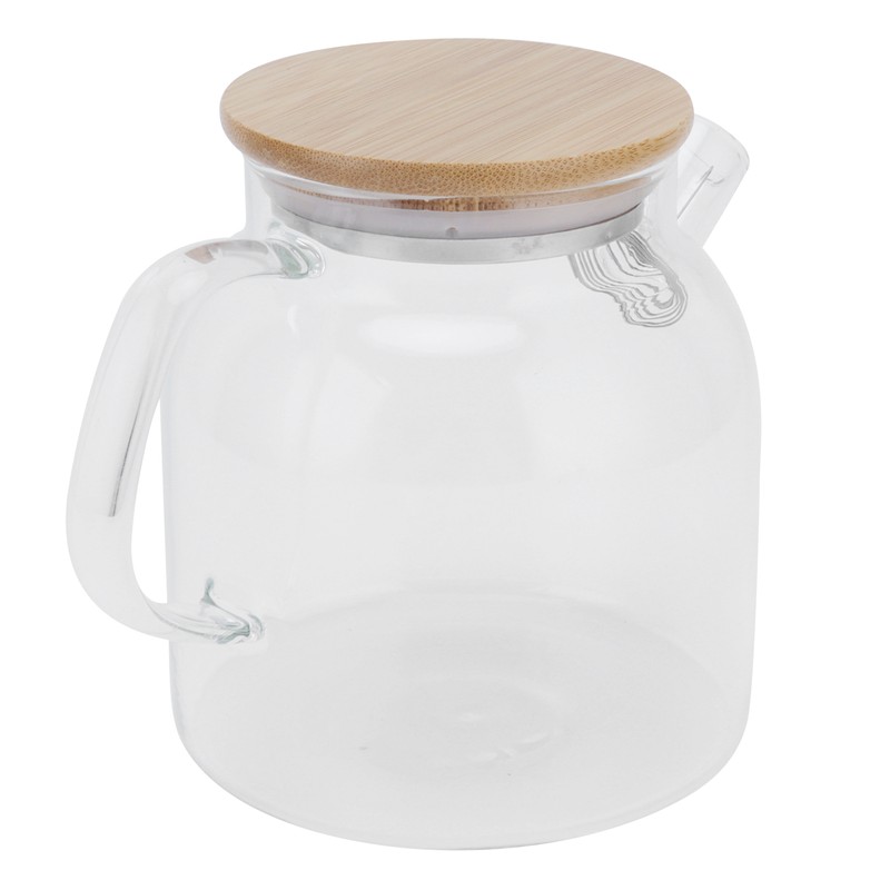 Transparent Glass Tea Pot 600ml Large Capacity Heat Resistant Water