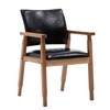 NOBPEINT Mid-Century Dining Side Chair with Faux Leather Seat in
