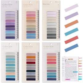 Pestañas De índice Adhesivas, 1200 Marcadores De Página, Pestañas De Indice Adhesivas De Colores Para Lectura De Libros Cuadernos Carpetas De Archivos (60 Colores)