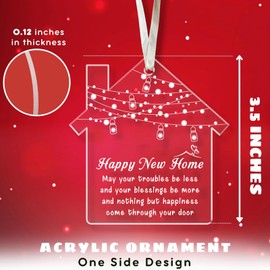 House Warming Gifts New Home 2025 Black Acrylic Ornament for Send Keepsake Decorations for Couples, Women, Colleagues, Teacher, Couple, Companion, Homeowners, Families, Housewarming The Gift