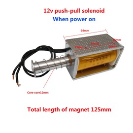Abletop Push Pull Solenoid DC 12V 35mm Long Stroke Small Electromagnetic Electric Magnet For Automobiles