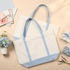 Sunnymove 4 Pcs Large Canvas Tote Bags Bulk with Top