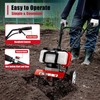 Tiller Cultivator, Powerful 14-Inch 52CC Garden Tiller Cultivator with Air-Cooling,