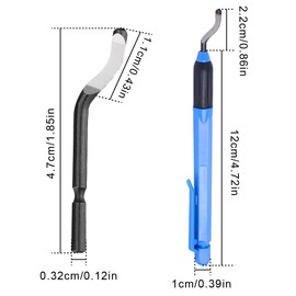1 x Universal Deburring Tool, Plastic Hand Deburrer, 360° Rotating Blade Cutting Tool, Hand Deburrer, with 2 Replacement Blades, for 3D Printer, Plastic, Aluminium and Stainless Steel