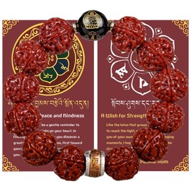 Chiorgone Vajra Bodhi Seed Zodiac Patron Buddha Bracelet, Spiritual Amulet for Men & Women, Natural Bodhi Good Luck Jewelry (Rat)
