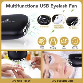 VISCOO Kit De Extensión De Pestañas Para Principiantes, Kit Profesional De Extensión De Pestañas Con Cabeza De Maniquí, Kit De Inicio De Pestañas Con Abanico De Pestañas, Suministros Para Práctica De