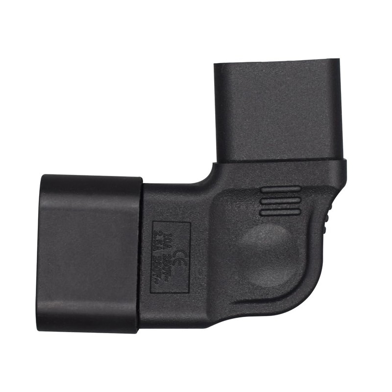 JORINDO IEC320 C14 to C13 AC Adapter，Right Angle Bend PDU