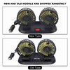Electric Car Fan 360° Rotatable DoubleHead 5 Blades 2 Speeds