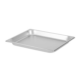 Restaurantware Restaurantware-Kitchen Tek 1/2 Half Size Steam Table Pans, 12 Anti-Jam Steam Pans - Lids Sold Separately, 1.2a Deep, 24 Gauge Stainless Steel Hotel Pan, Freezable, for Catering Events and Parties
