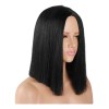 Jorla Peluca Cabello Lacia Negra Bob Mujer Fibra Natural Moderna