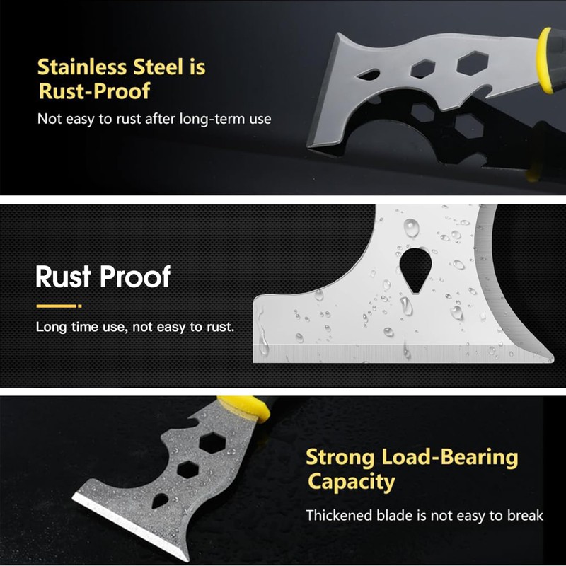 Scraper Tool,Stainless Steel 13-in-1 Painters Tool, Putty Scraper Professional Quality,Professional