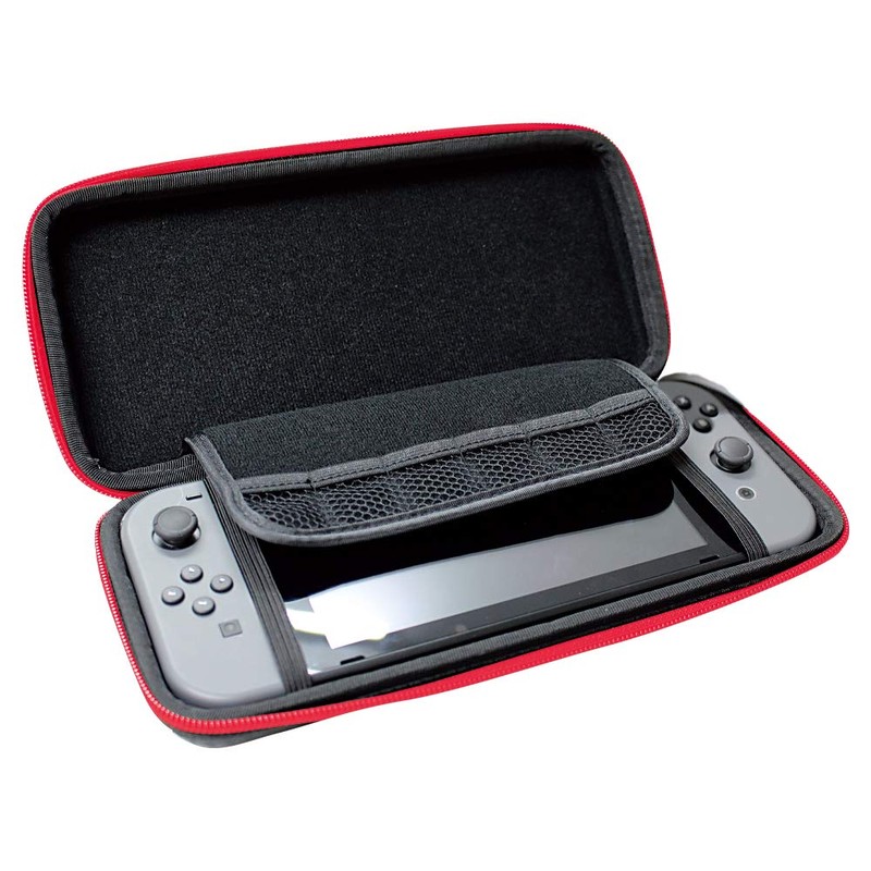 ALG-NSEVRD Switch/OLED EVA Pouch for Switch/Organic EL, Carbon Style, Black