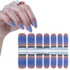 WOKOTO 8 Sheets Glitter Adhesive Nail Art Polish Stickers Tips