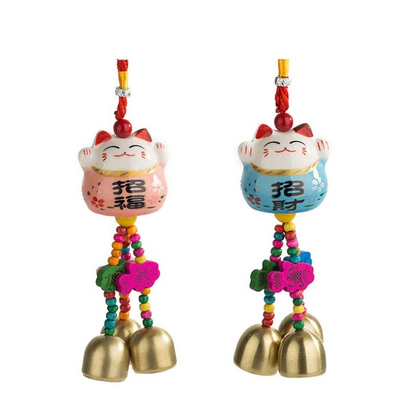 Garneck Wind Chime Lucky Cat Waving Cat Wind Bell Japanese