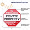 ANLEY Private Property Aluminum Warning Sign, Trespassers Will Be Prosecuted