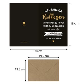 MEJOSER MEJOSER Abschiedskarte Kollegen, Abschiedsgeschenk Kollegen Kollegin, Abschied Kollegin, Karte Abschied Kollege, Karte zum Abschied Jobwechsel Rente Ruhestand, Klappkarte Lustig