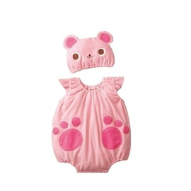 Costume Bay Baby Rompers Onesie One-Piece Bodysuit Cosplay Birthday Party for Boys Girls Outfit (Pink Bear, 80)