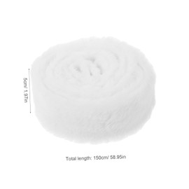 TEHAUX 1.5m Shaggy Faux Fur Fabric Ornament Decorative Trim Replacement for DIY Projects