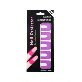 Nail Protector Peel Off Tape for Nail Art Painting, Purple, 10 Pieces