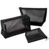 3-Piece Mesh Makeup Pouch, Nylon Makeup Pouch, Cosmetic Storage, Small