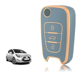 TOOMUME Key Case TPU Car Key Case Fits Hyundai i10 i20 i30 i40 ix20 ix30 ix35 Elantra Avante Kia Sportage Rio Ceed Picanto, Key Cover Protection Key Case - Flip Key