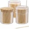 GUSTO [1500 Count] Bamboo Wooden Toothpicks Wood Round Single-Point -