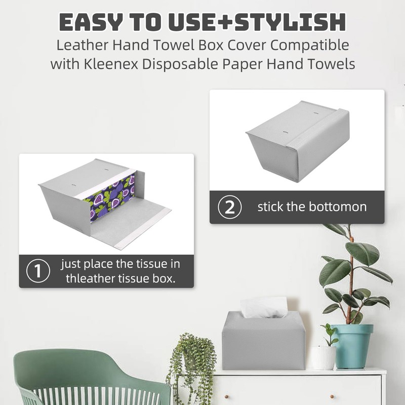 Stylish Tissue Box Cover Holder Compatible with Kleenex Disposable Paper