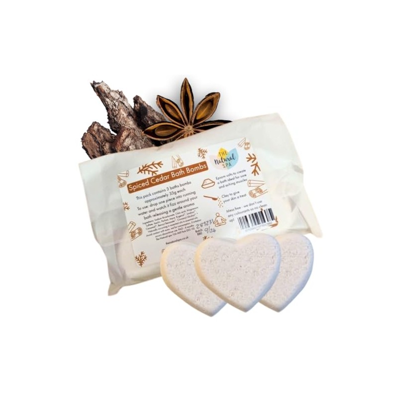 Natural Essential Oil Bath Bombs, Vegan Aromatherapy with Epsom Salts,