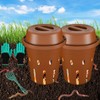 TOP XIAN Inground Worm Composter, Mini Underground Worm Farm for