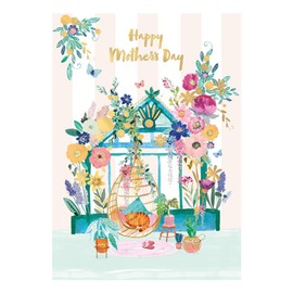 Words and Wishes Mother's Day Card, Gold Foil Floral Design, UK Made