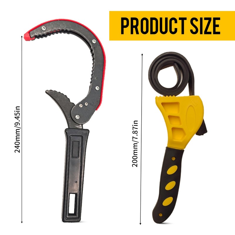 DHSWNNG 2PCS Boiler Magnetic Filter Spanner Rubber Strap Wrench Oil