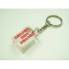 Clear Mah Jongg Pies (Large) Key Chain [Red u-so-]