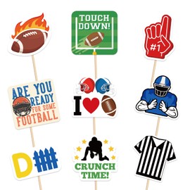 144 palillos de dientes para decoración de cupcakes de juego de fútbol – Día del juego, suministros de fiesta deportiva, púas de decoración de pasteles