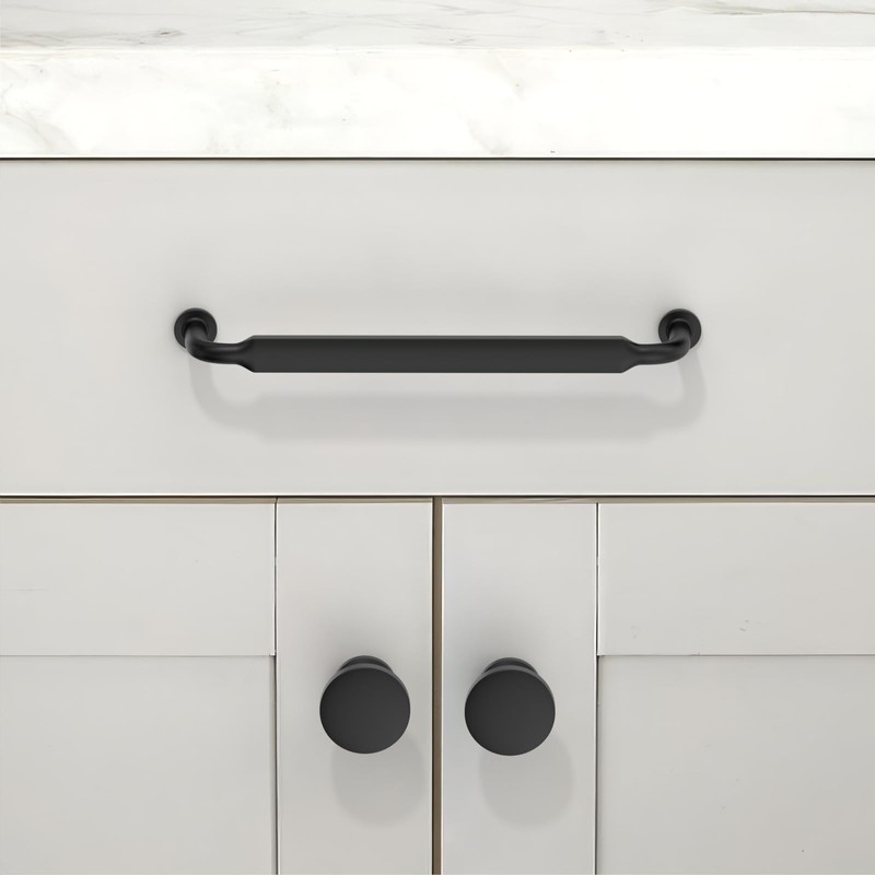 Asimerdeco 10 Pack Matte Black Cabinet Pulls 6.3 Inch(160mm) Kitchen