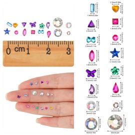 Guiqulai 2 Boxs Flatback Rhinestones Crystal Nail Rhinestones Mini Size AB Nail Charms 12 Style Mixed Colors Flatback Gems for Craft DIY Nail Art Decor