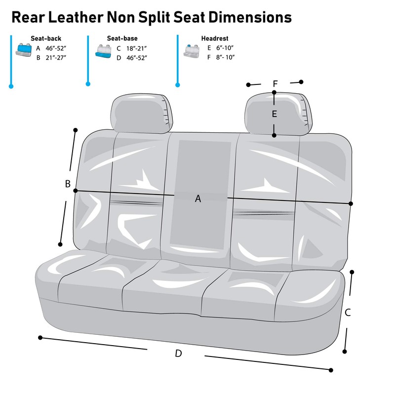 FH Group Car Seat Covers Classic PU Leather Split Bench