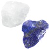 Orientrea Orientrea Raw Lapis Lazuli Rough Crystal with Clear Quartz,