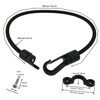 LUORNG 2pcs 12 Inches Elastic Rope Bungee Cord Rod Strap