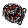Moranse The Wolf howl design Cowboy Belt buckle, Cabb004(brown), middle