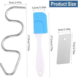 WADY Peanut Butter Stirrer and Scraper, Stainless Steel Peanut Butter Mixer Nut Butter Stirrer Tool for 12-30OZ Jars Nut Butter Stirring Stirrer Tool Manual Butter Churner for Mixing Peanut Butter Jam