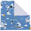 TupTam Kids Cushion Cover Decorative Patterned Tractors/Rainbows/Blue/Grey, Size: 80 x