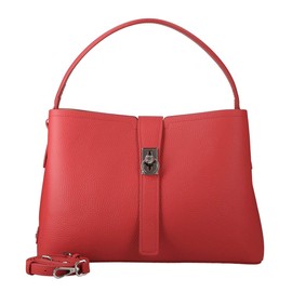 Balcos Serena Women's Shrink Leather 2-Way Shoulder Bag, red