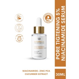 Mirabellix Niacinamide Serum 5% for Pore Tightening, Sebum Balance, and Skin Barrier Strengthening with Zinc PCA, Witch Hazel, and Cucumber Extract – Hydrates and Smooths Skin Texture for Oily – 30ml