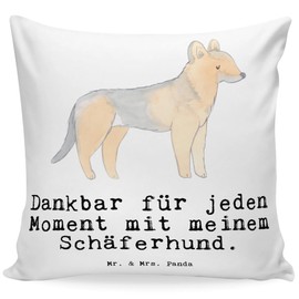 Mr. & Mrs. Panda 40 x 40 cm German Shepherd Moment Cushion Decorative Cushion Design Cushion German Shepherd Dog Sofa Cushion