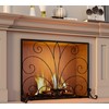 Fire Beauty Fireplace Screen,Handcrafted Wrought Iron,Flat Guard Metal Furnace Fireguards