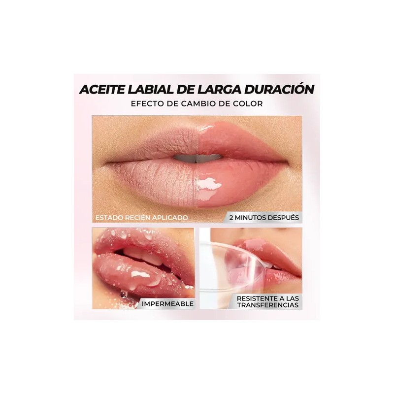 Labial Brillo Con 4d Ácido Hialurónico Resistente Al Agua