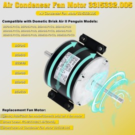 PIRIPARA 3315332.005, 3315332.005 Fan Motor Replacement for genteq F48AF70A61 Fan Motor, Compatible with Dometic Brisk Air II Fan Motor, OEM Replacement for Dometic 3315332.005-1/5 HP, 3-Speed