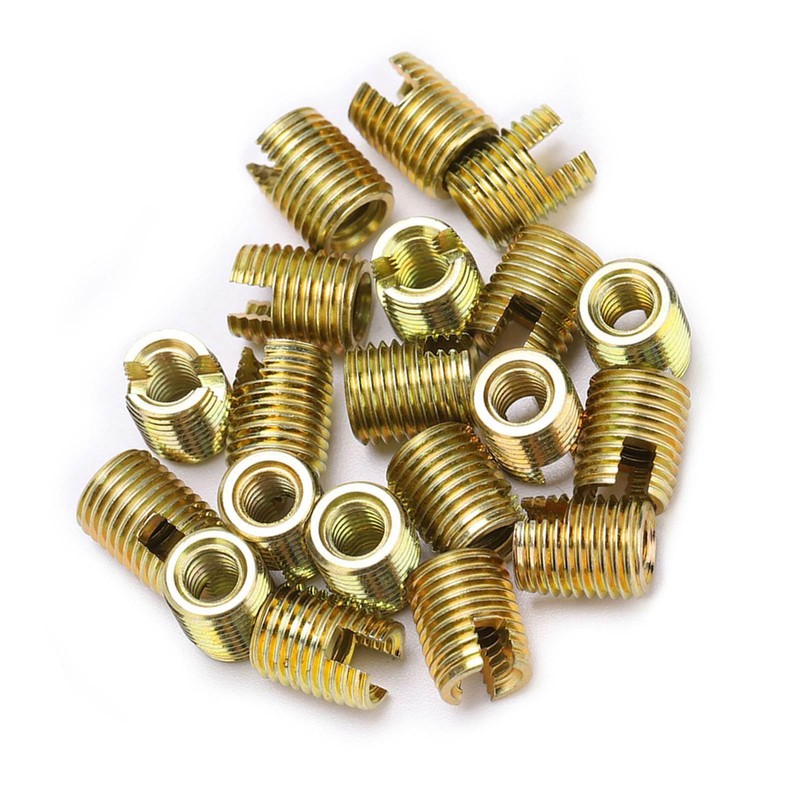 20Pcs 302 Carbon Steel Self-Tapping Thread Insert Screw Bushing Repairing