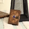 ALCRAFT Handmade Vintage Leather Journal with Semi Precious Stones Black