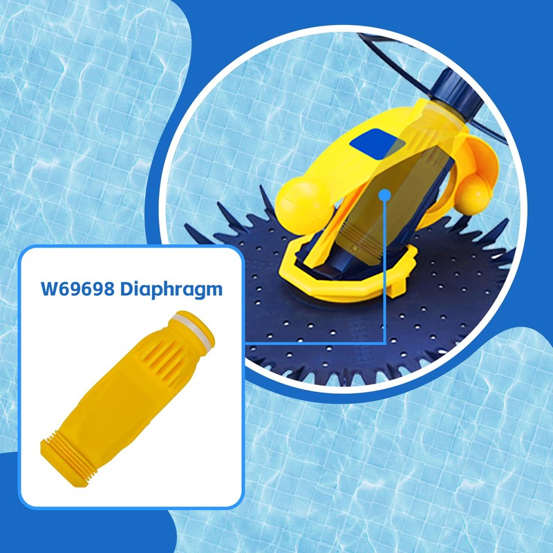 Funmit W69698 Pool Cleaner Diaphragm with W81600 Rataining Ring Long-Life